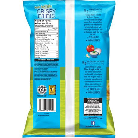 Quaker Crispy Rice Chips Creamy Ranch Tortilla Style 100g/3.5 oz., {Canadian}