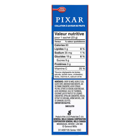 Betty Crocker Gluten Free Pixar Fruit Snacks, 10 Pouches, 226g/8 oz., {Imported from Canada}