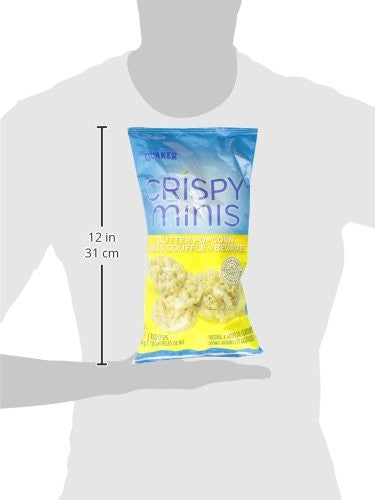Quaker Crispy Minis Butter Popcorn 100g/3.5 oz., (12pk) {Imported from Canada}