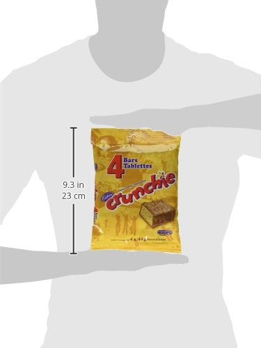 Cadbury Crunchie Chocolate Candy Bars, 4 Count, Imported from Canada