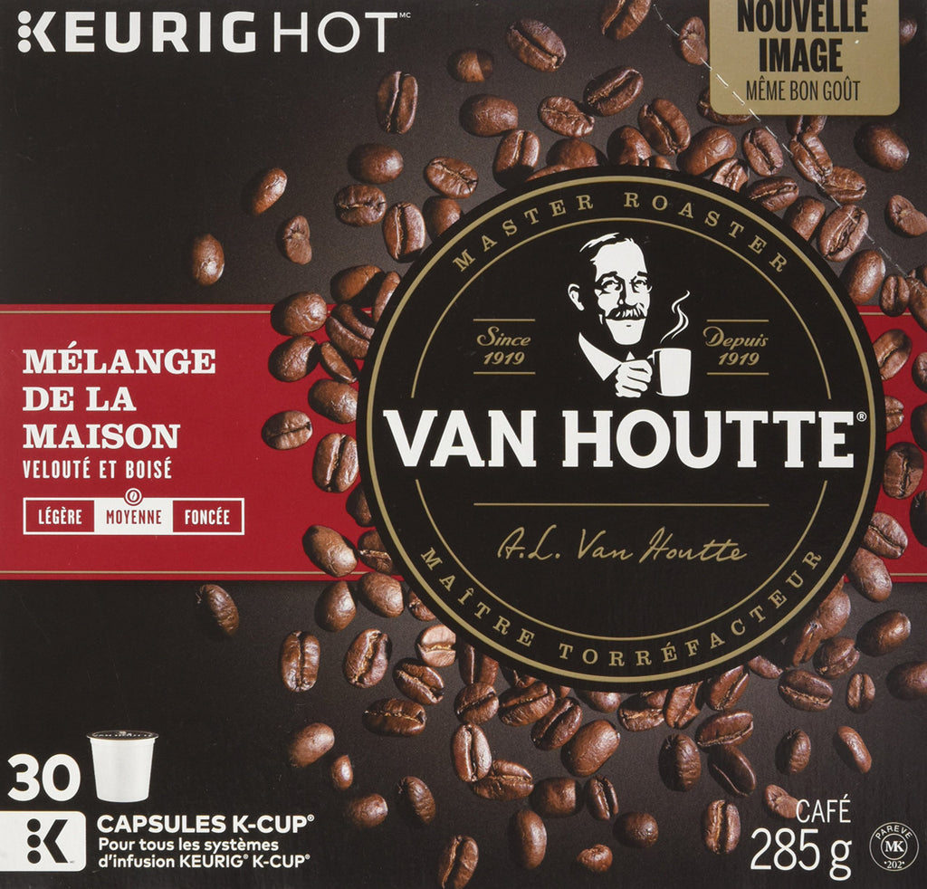 Van Houtte Original House Blend, Medium Roast,  30 K-Cups {Imported from Canada}