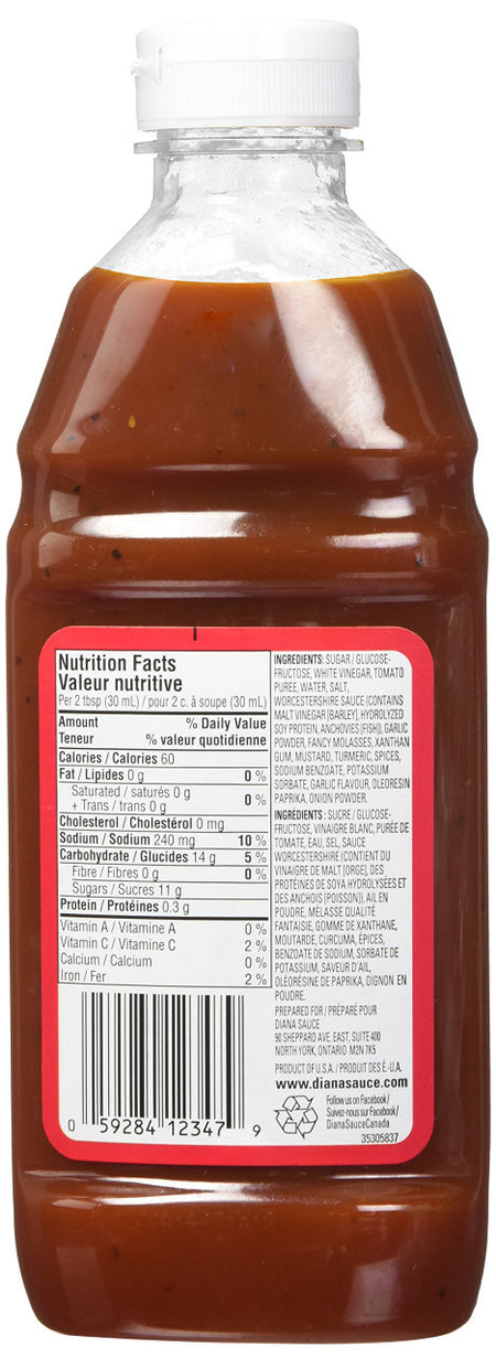 DIANA Sauce, Rib and Chicken, 1ct, 500ml/16.90oz  {Imported from Canada}