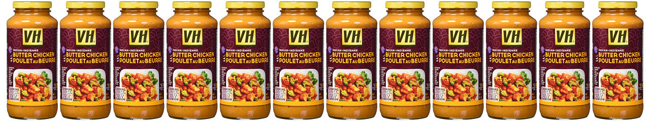 VH Butter Chicken Cooking Sauce (12 Count), 341ml/11.5oz, Jars {Imported from Canada}