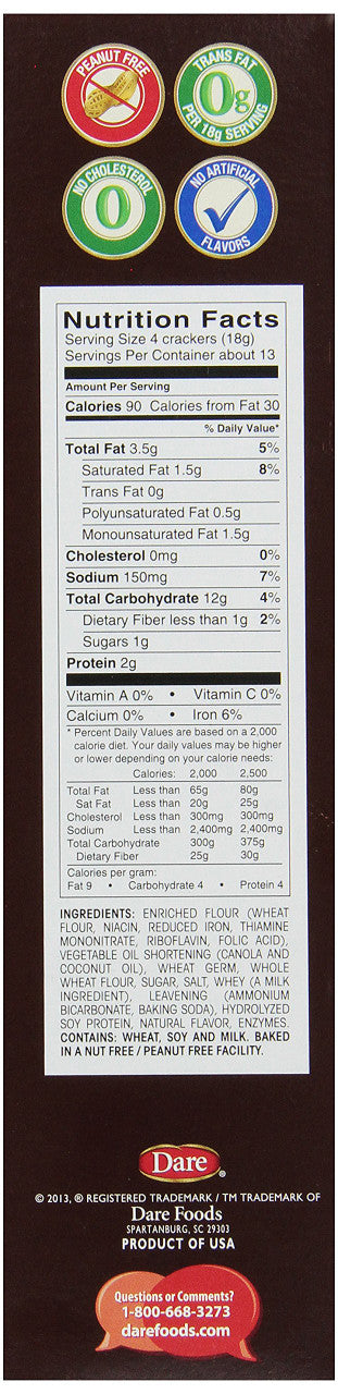 Dare Breton Original Crackers, 200g/7.9 oz., {Imported from Canada}