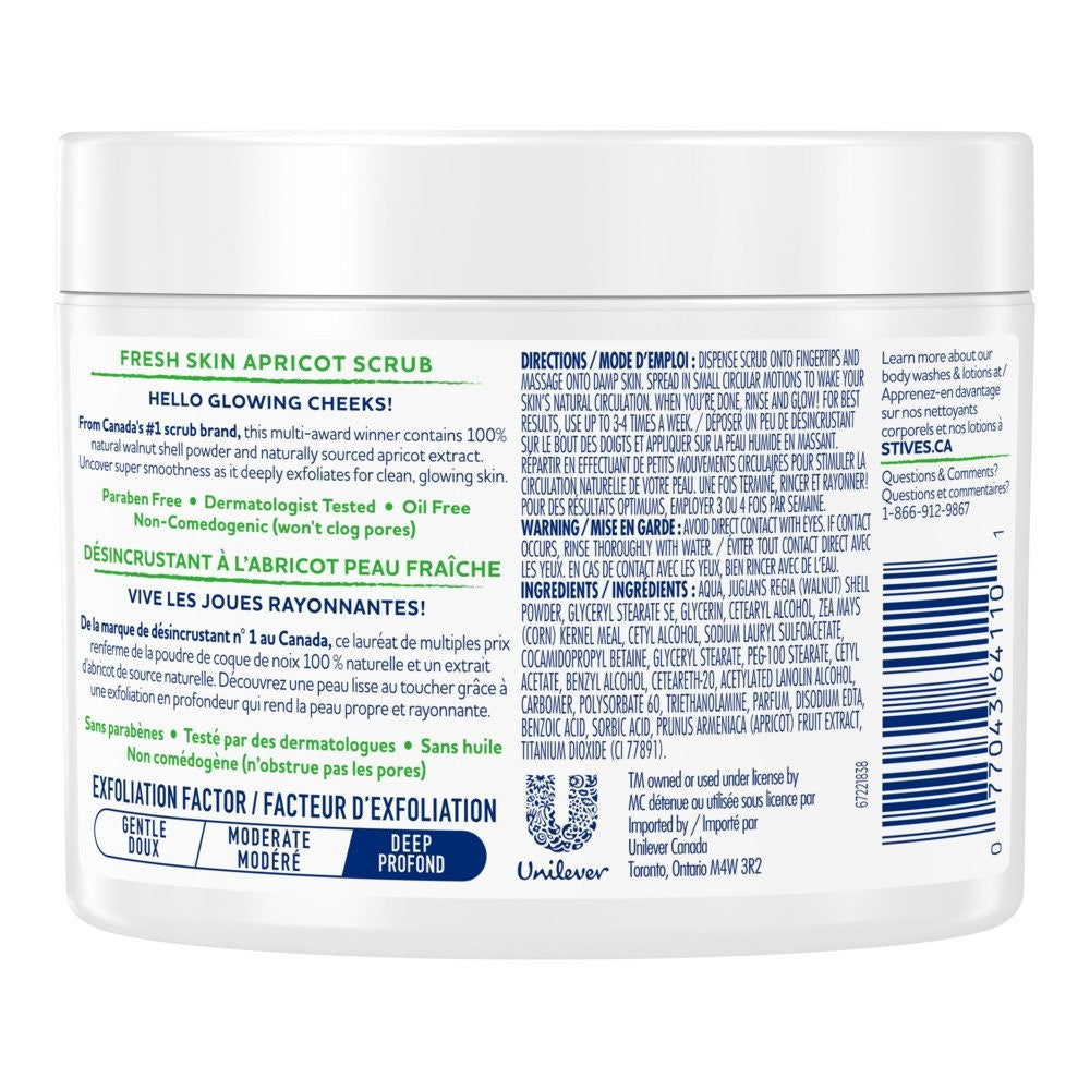 St. Ives Fresh Skin  Facial Scrub 300ml/10.14 Fl.oz {Imported from Canada}