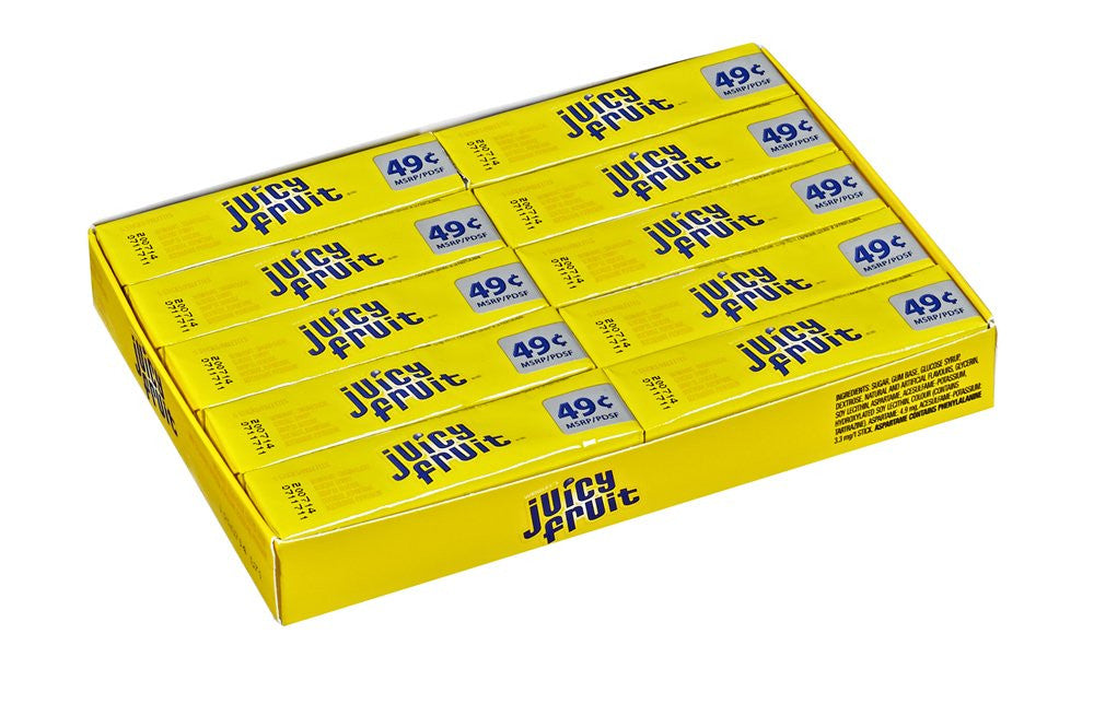 Juicy Fruit Chewing Gum with Sugar, The Original, 20ct {Imported from Canada}