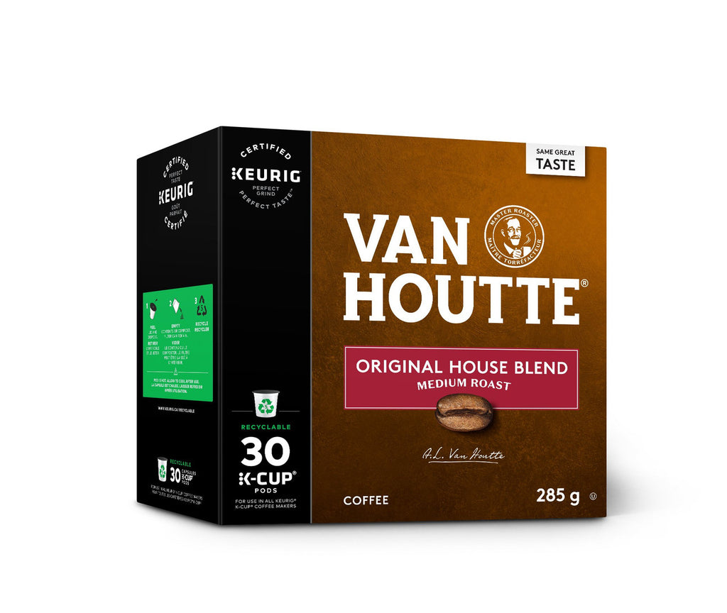 Van Houtte Original House Blend, Medium Roast,  30 K-Cups {Imported from Canada}