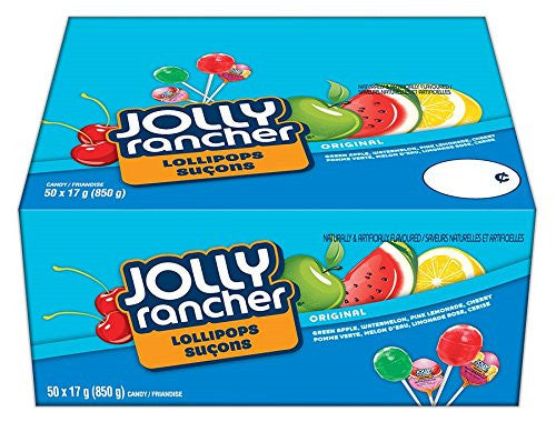 Jolly Rancher Assorted Lollipops, 850g Box (50 x 17g lollipops) {Canadian}