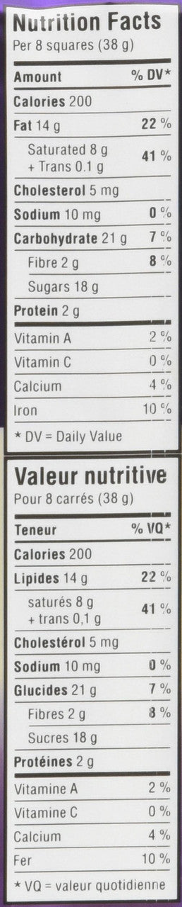 Cadbury Dark Milk Chocolate, 85 grams 3.0 ounces {Imported from Canada}