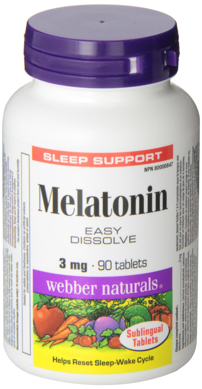 Webber Melatonin 3 mg (Easy Dissolve) {Imported from Canada}