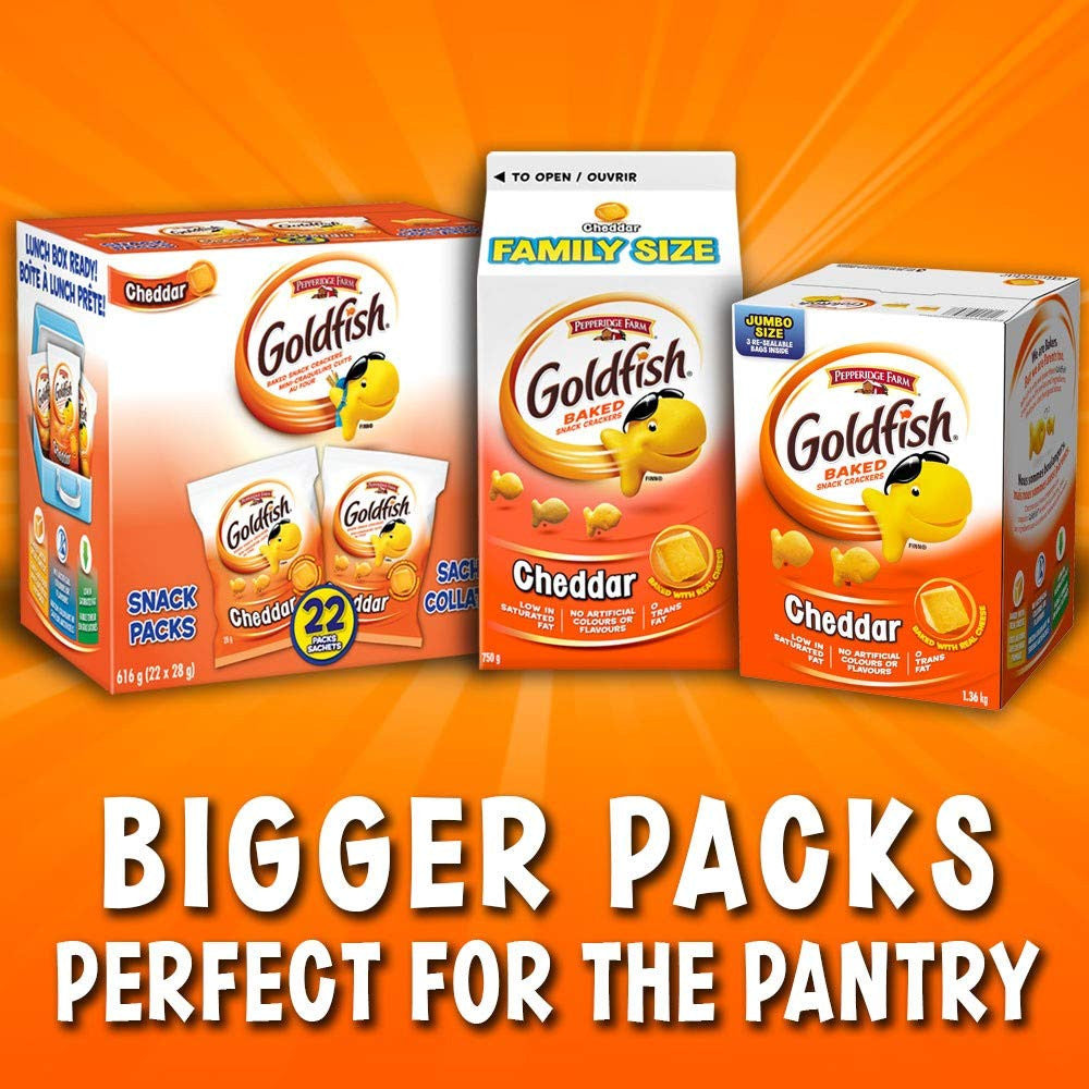 Pepperidge Farm Goldfish Baked Snack Crackers, 1.36kg/3 lb Box, {Imported from Canada}