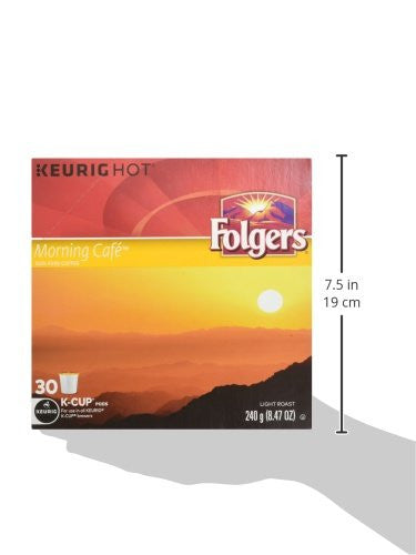 Folgers Morning Cafe K-Cup Coffee Pods 30ct {Imported from Canada}