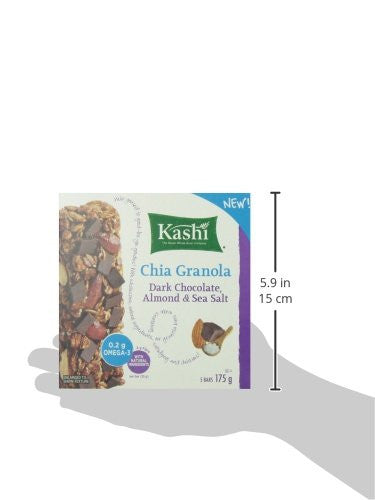 Kashi Chia Granola Chocolate Almond and Sea Salt, 5ct, 175g/6.17oz {Canadian}