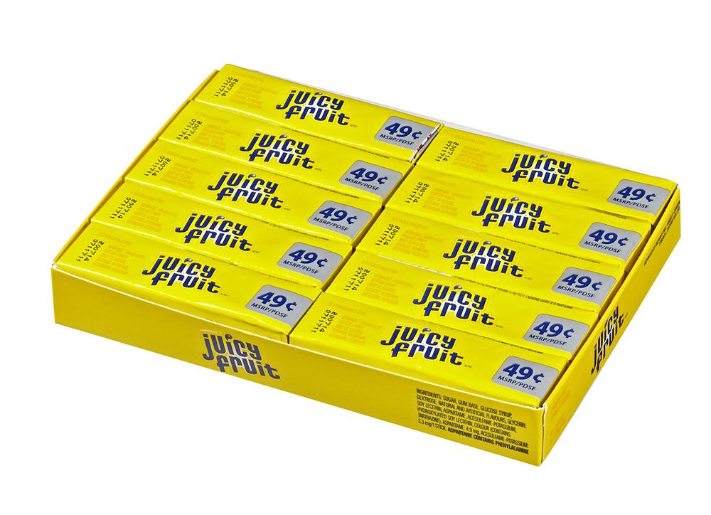 Juicy Fruit Chewing Gum with Sugar, The Original, 20ct {Imported from Canada}