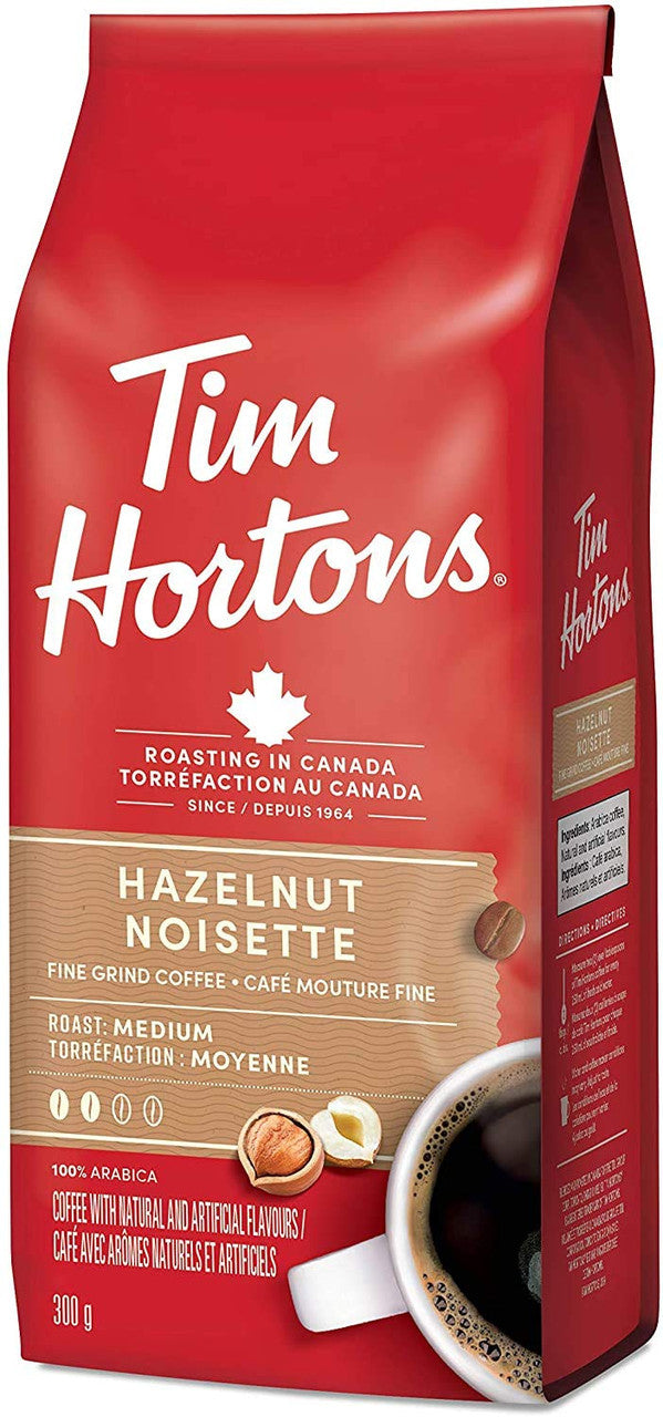 Tim Hortons Hazelnut Coffee - 300g/10.6 oz., (6pk) {Imported from Canada}