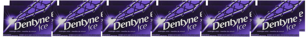 Dentyne Ice Bubble Gum, Midnight Mint, 12 Count {Imported from Canada}