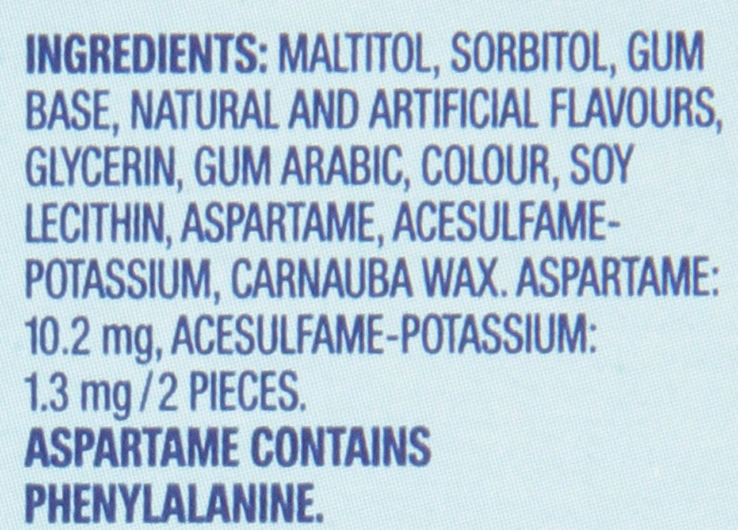 Excel Sugar-Free Gum, Strong Mint, 12 Count {Imported from Canada}