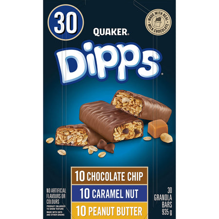 Dipps TRIPLE PLAY CLUB PACK (935g/33 oz.), 30ct Snack Bars {Imported from Canada}