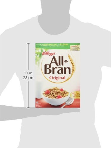 Kellogg's All Bran Original Cereal, 525g/18.5oz, (Imported from Canada)