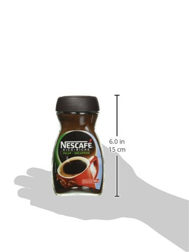 NESCAFE RICH Decaffeinated, Instant Coffee, 100g/3.5oz., Jar, {Imported from Canada}