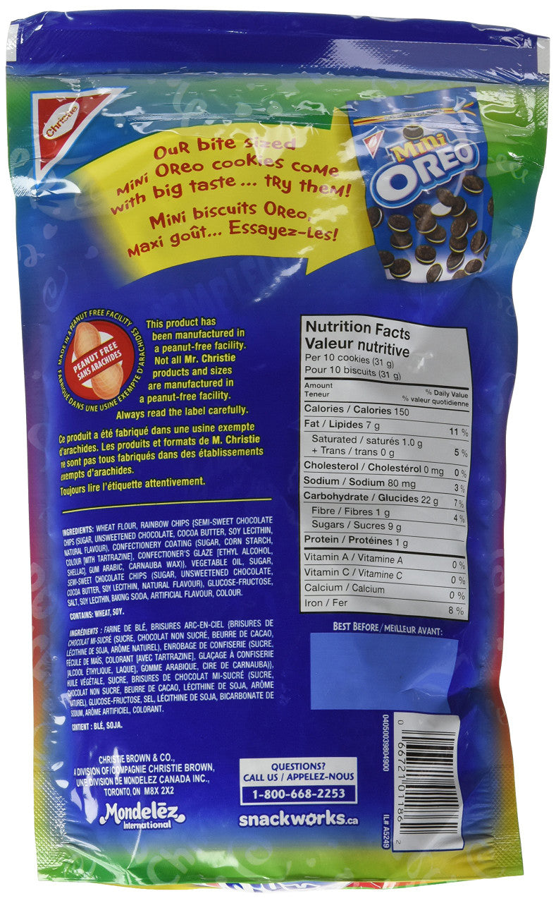 Chips Ahoy! Mini Rainbow 225g/7.93oz (Pack of 2) {Imported from Canada}