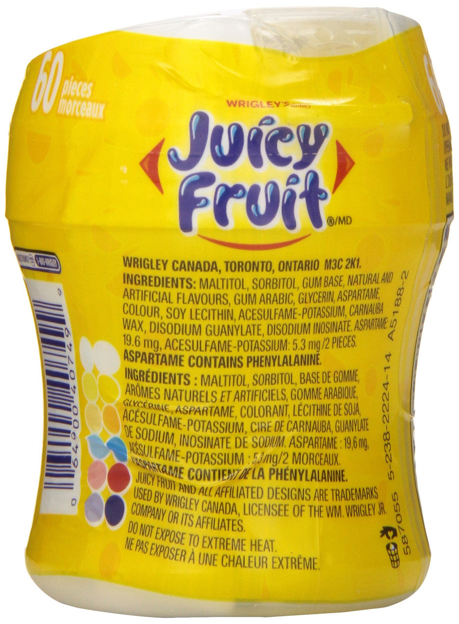 Juicy Fruit Sugar-Free Gum, 6x60ct, 360 Pieces {Imported from Canada}