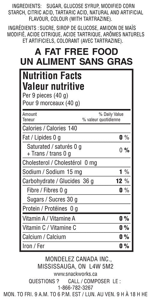 Maynards Gummy Candy, Fuzzy Peach, 355g/12.5 oz {Imported from Canada}