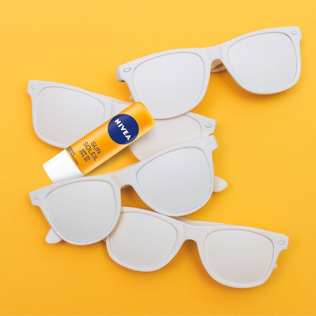 NIVEA Sun Caring Lip Balm Sticks with SPF 30, Duo Pack (2 x 4.8 g)(Imported from Canada)