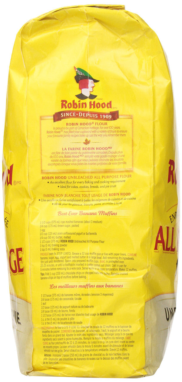 Robin Hood All Purpose Unbleached Flour 5kg bag  {Imported from Canada}