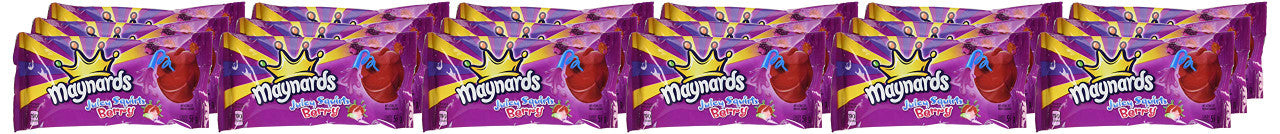 Maynards Juicy Squirts Berry Gummy Candy, 55g/1.9oz., (Pack of 18) {Imported from Canada}