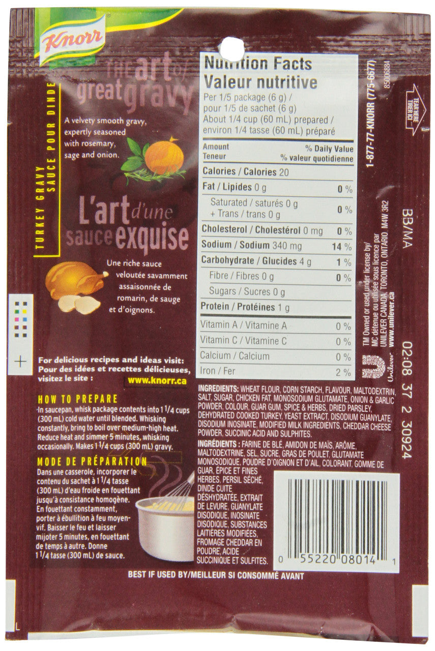 Knorr Classic Roast Gravy Mix, Turkey, 30g/1.1oz {Imported from Canada}