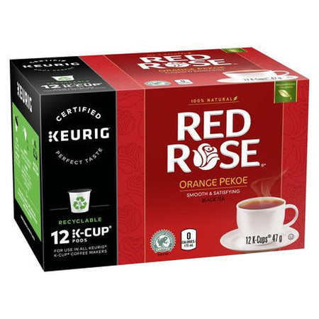 Red Rose Orange Pekoe Tea Keurig K-Cup Pods 12 cups, (Imported from Canada)