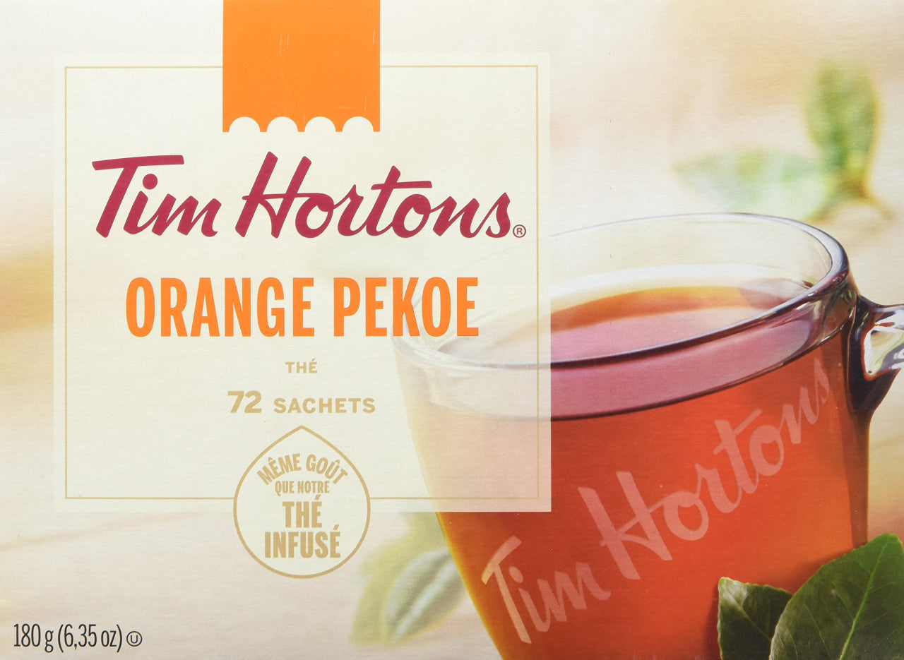 Tim Hortons Orange Pekoe Tea, 72 bags, 180g, 6.35oz {Imported from Canada}
