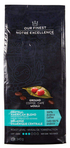 Our Finest, Central American Blend, Medium Roast Ground Coffee, 340g/12oz., {Imported from Canada}