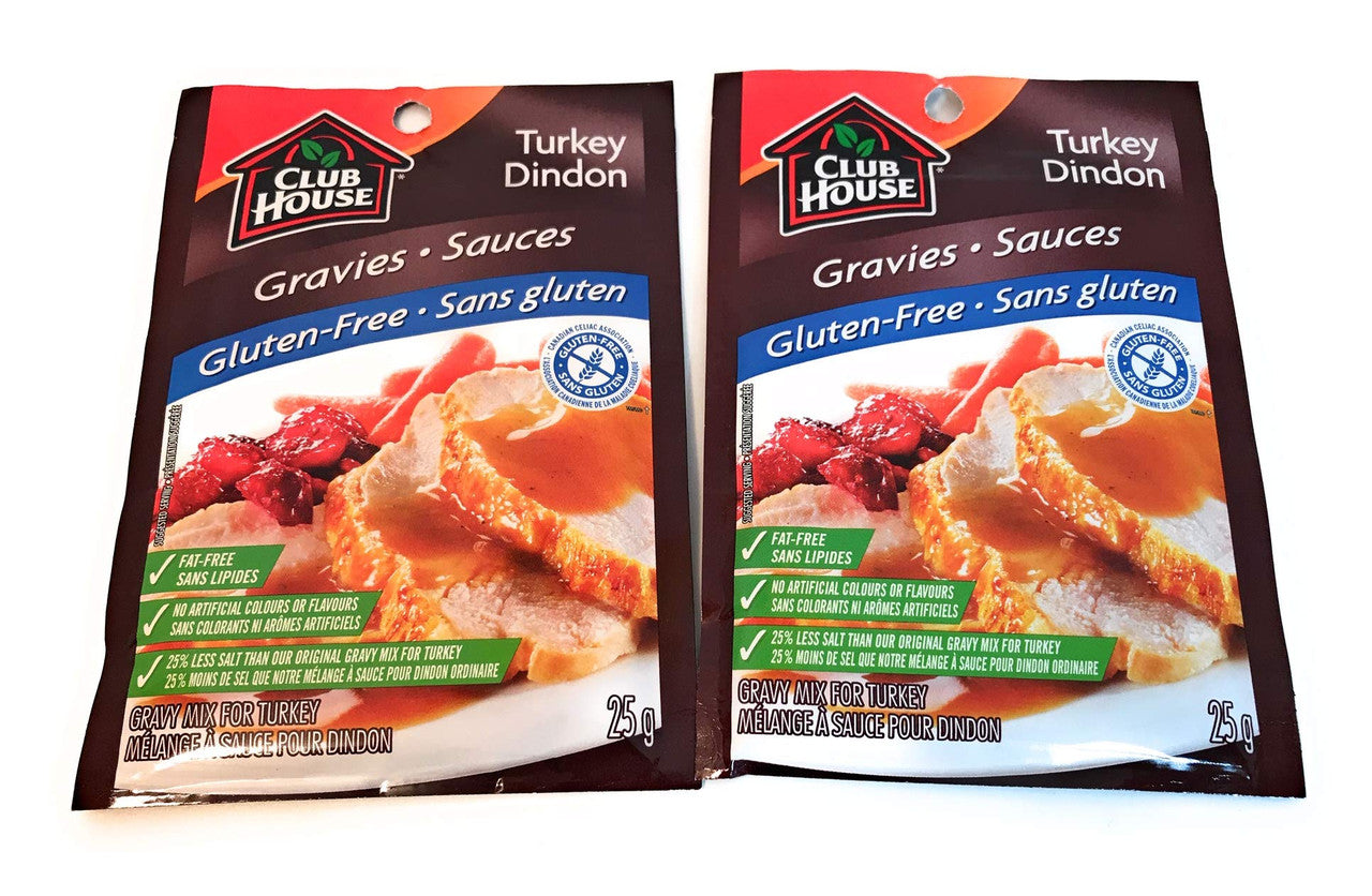 Club House, 2ct Gluten Free Turkey Gravy, 25g per Pack, (Imported from Canada)