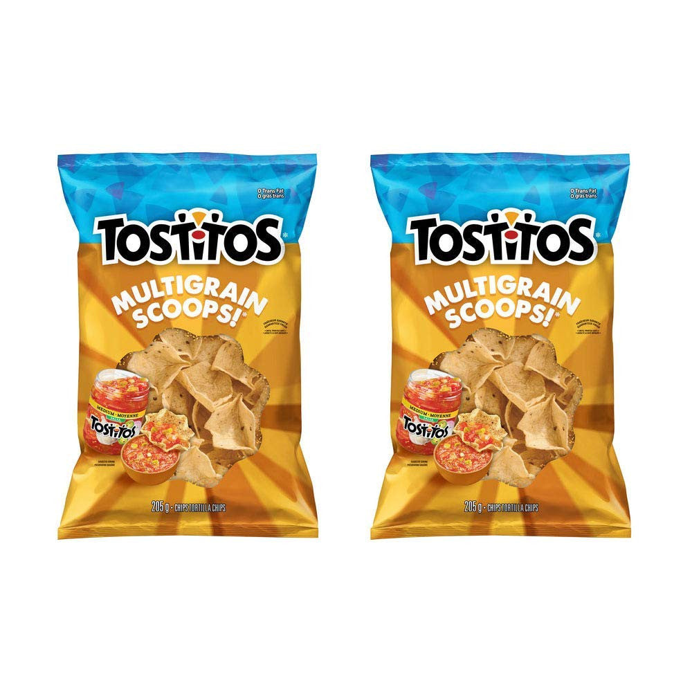 Tostitos Multigrain Scoops! Tortilla Chips 205g/7.2oz, 2-Pack {Imported from Canada}