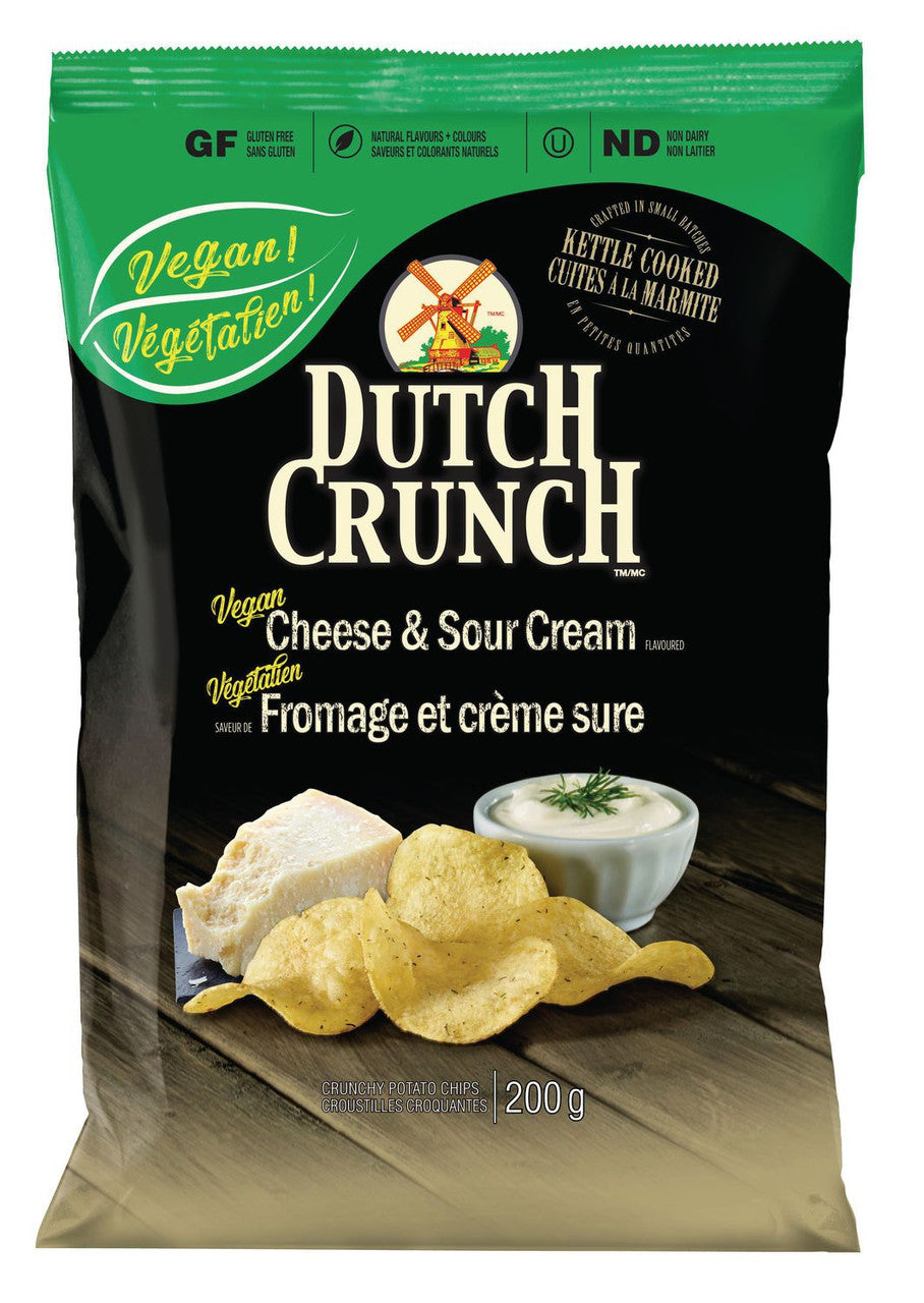 Old Dutch Crunch Vegan Cheese & Sour Cream, 200g/7.1 oz., {Imported from Canada}