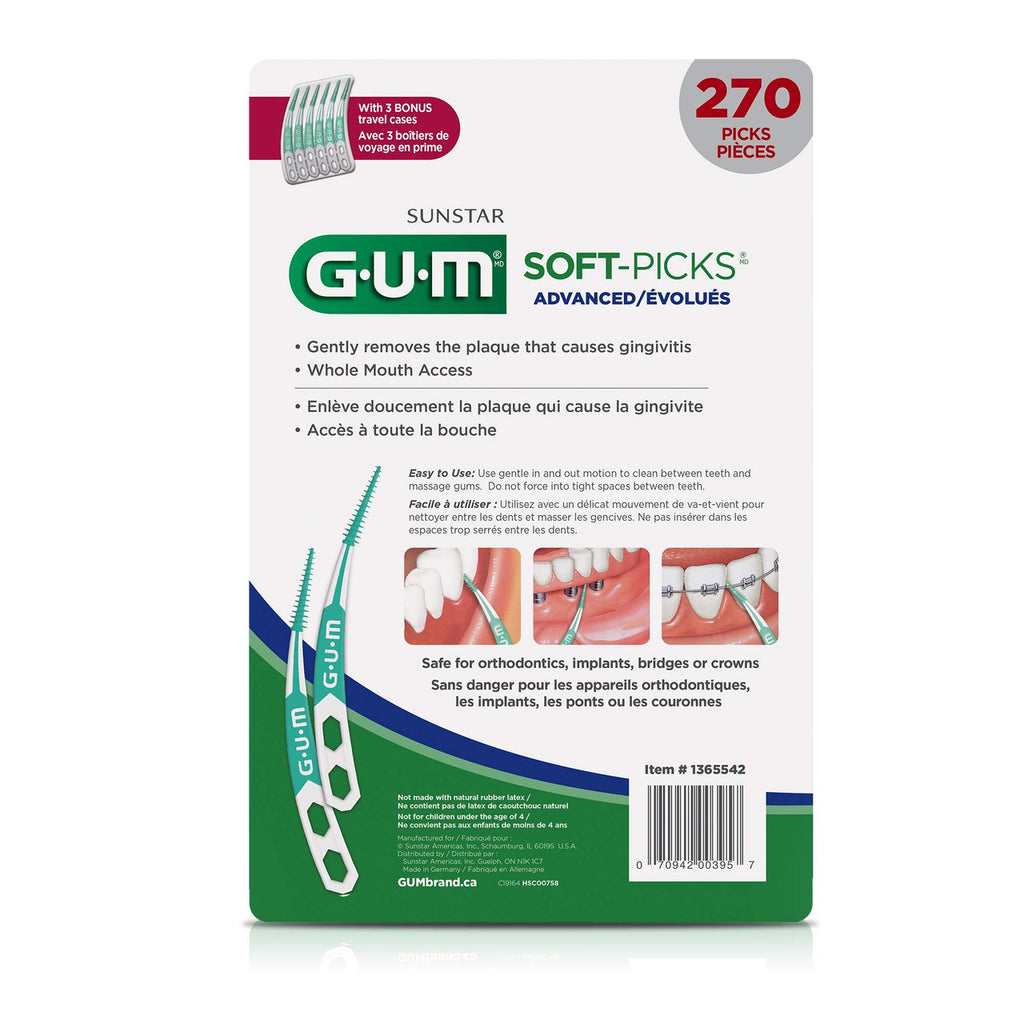 Gum Soft-Picks Advanced Dental Picks (Pack of 270) {Imported from Canada}