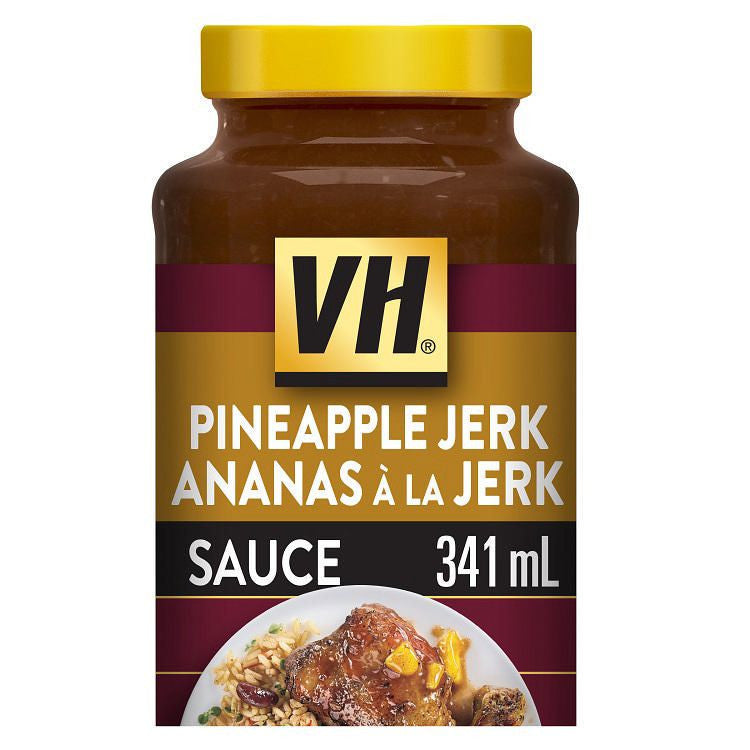 VH Pineapple Jerk Sauce, 341mL/11.5oz, Jar, 12 Count {Imported from Canada}