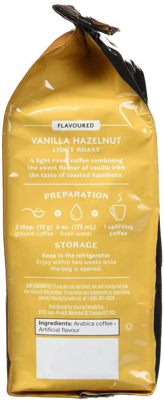 Van Houtte, Vanilla Hazelnut Light Ground Coffee, 340g/12oz., {Imported from Canada}