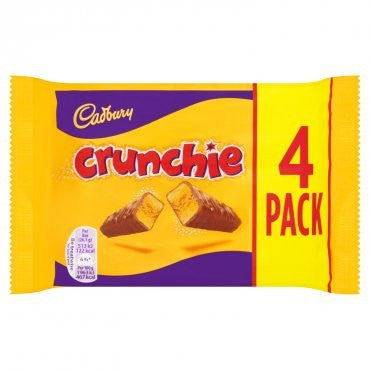 Crunchie Block Cadbury Crunchie Milk Chocolate With Honeycomb Center 4 Pack