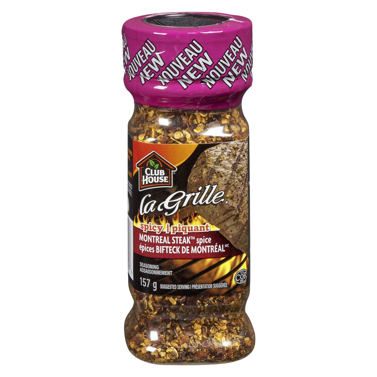 La Grille, Spicy Montreal Steak Spice Seasoning, 157g/5.5oz, (Imported from Canada)