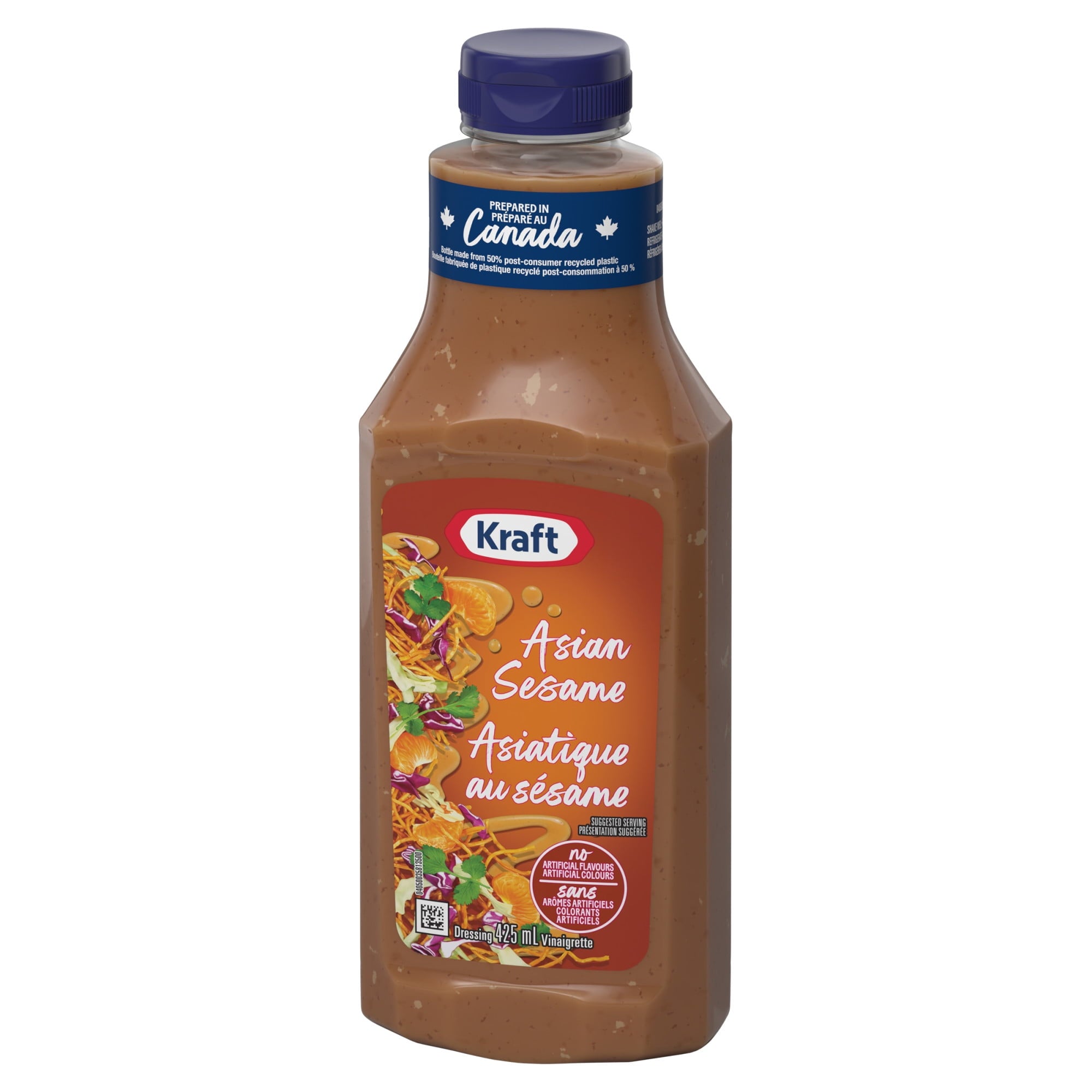 Kraft Asian Sesame Salad Dressing, 425mL/15 fl. oz. - Front Of Bottle