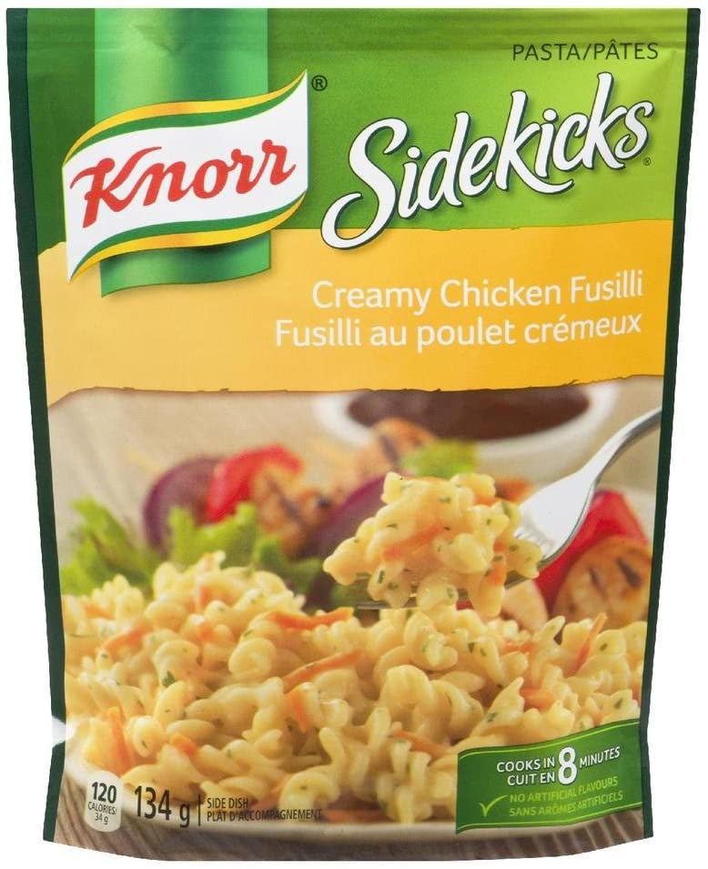 Knorr Sidekicks Creamy Chicken Fusilli Pasta Side Dish, 134g/4.7 oz. Pack, {Imported from Canada}