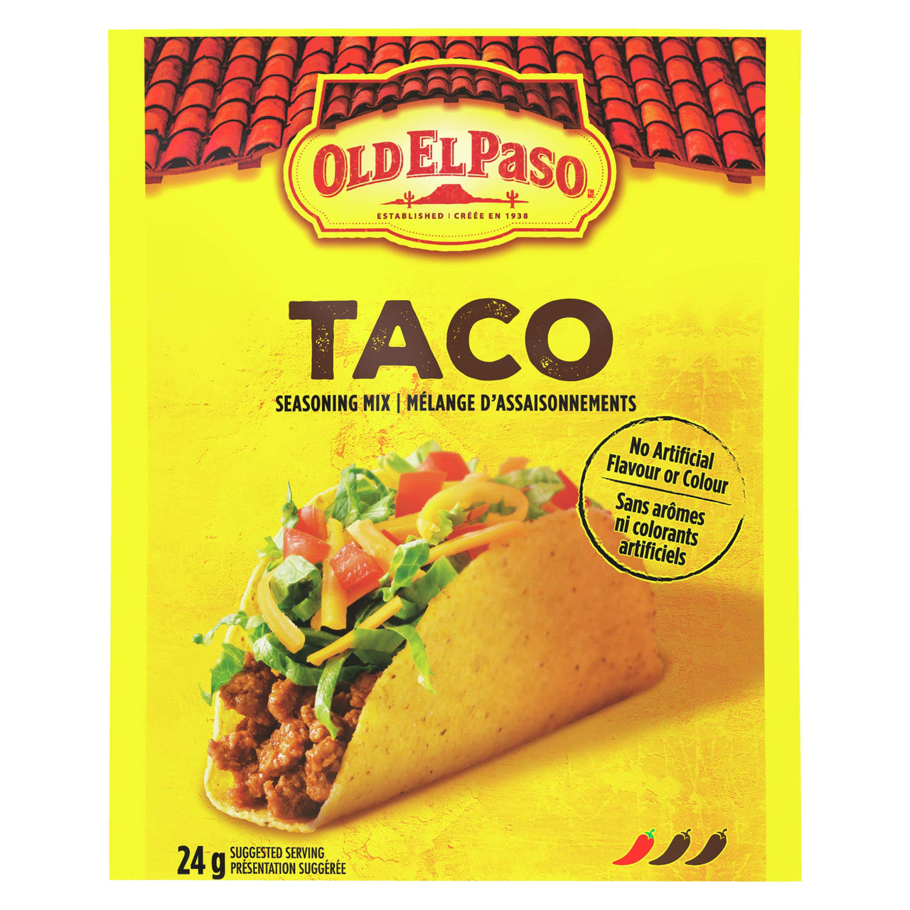 Old El Paso Taco Seasoning Mix, 24g/1oz., {Imported from Canada}