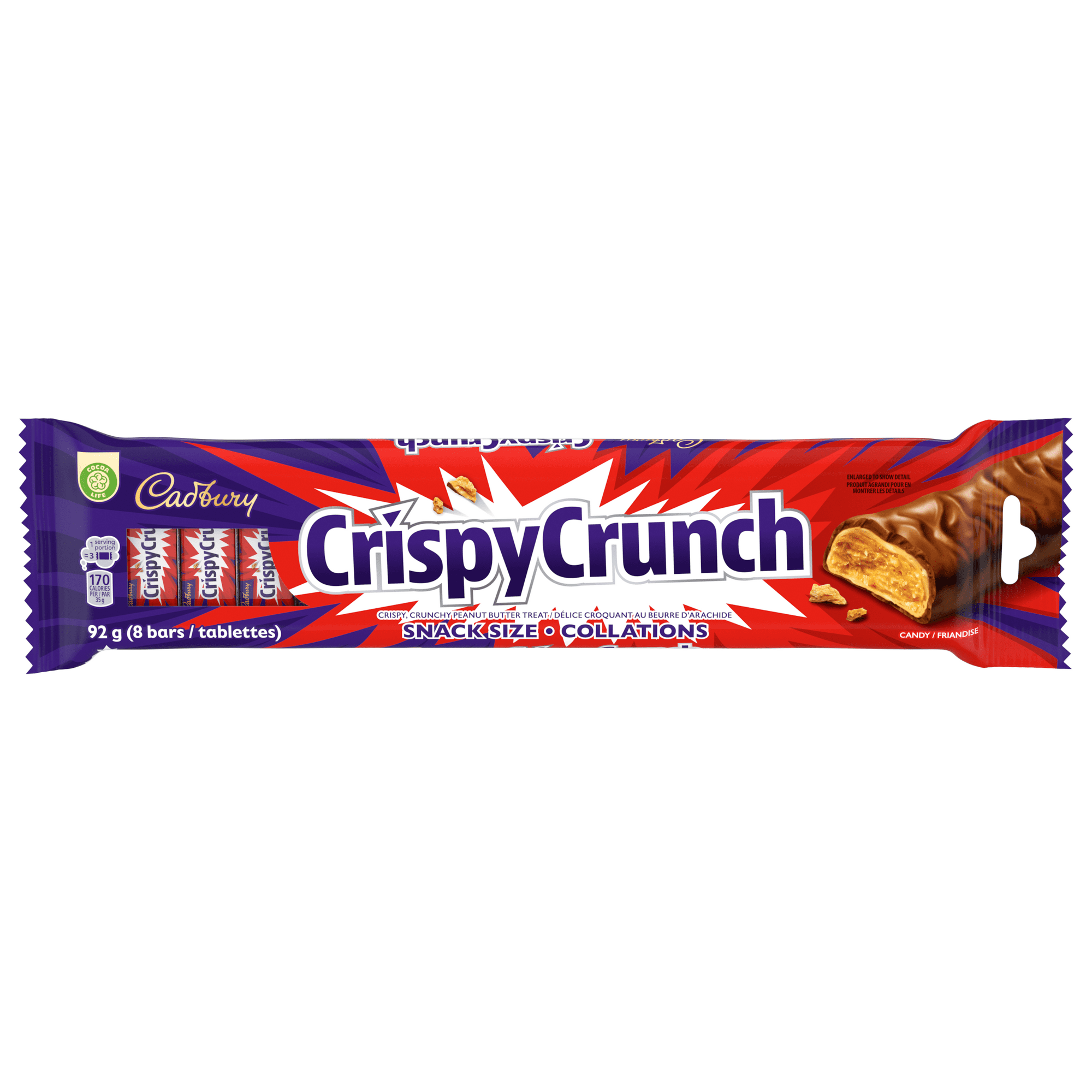 Cadbury Crispy Crunch Snack Size Chocolate Bars (8x12g), 92g/3.2 oz