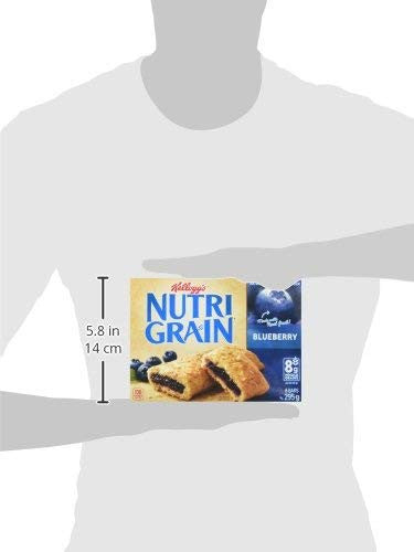 Kellogg's Nutri Grain Cereal Bars Blueberry, 8 Bars, 295g/10.4 oz., {Imported from Canada}