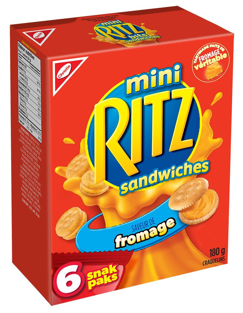 Ritz Snak Paks Bits Cheese 180g/6.3 oz.,  (4pk) {Imported from Canada}