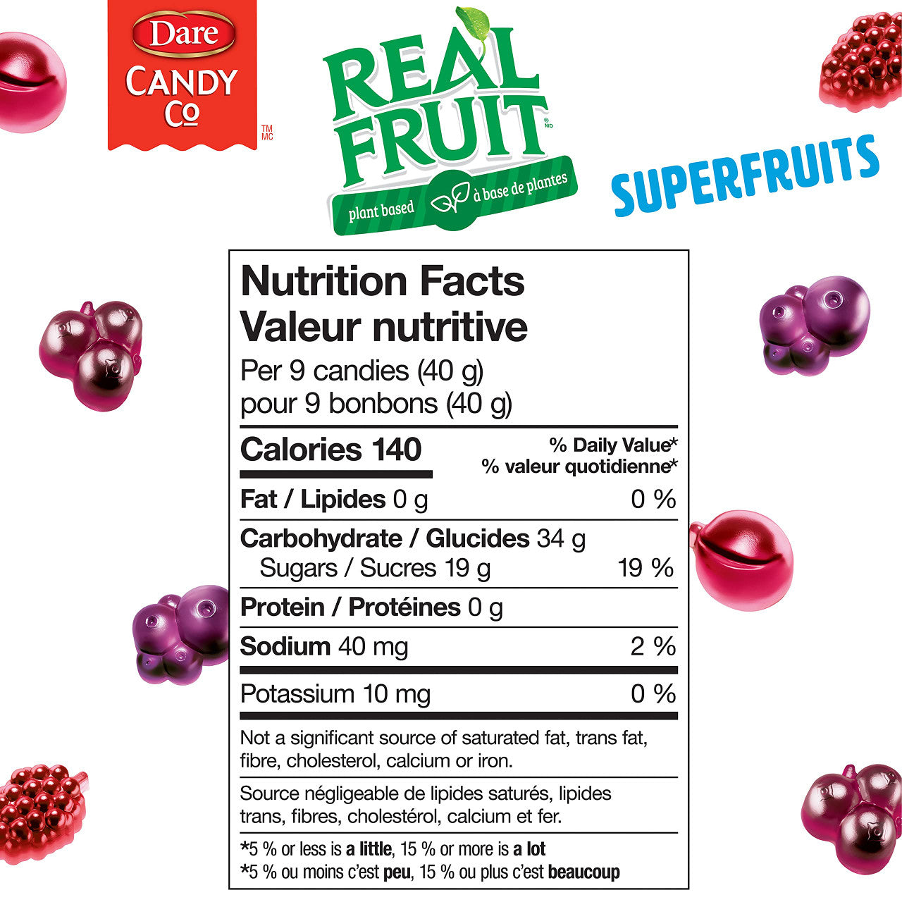 Dare RealFruit Superfruits Gummies, 350g/12.34oz., {Imported from Canada}