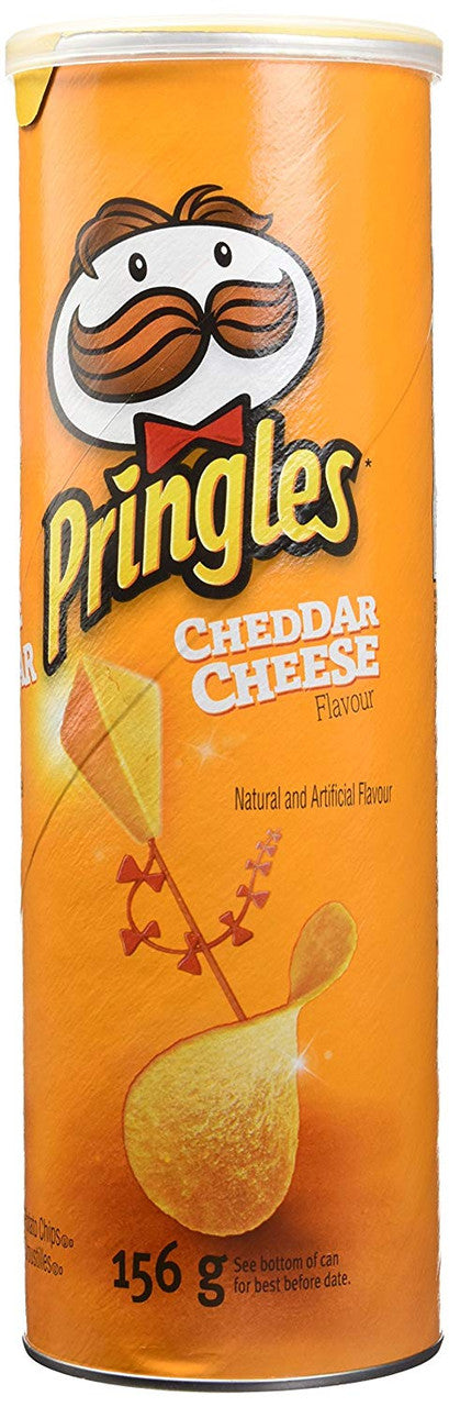 Pringles Cheddar Cheese Potato Chips, 156g/5.5oz, 14 Pack, (Imported from Canada)